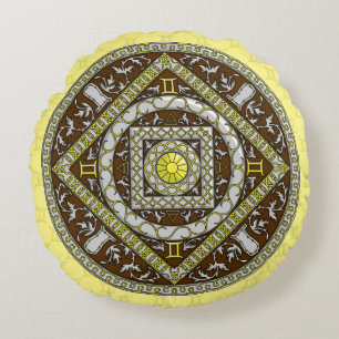 Gemini Mandala Ronde Kussen