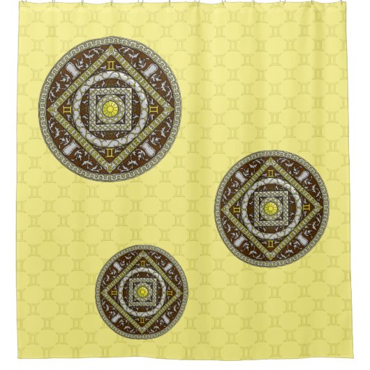 Gemini Mandala Shower Curtain Douchegordijn (Voorkant)