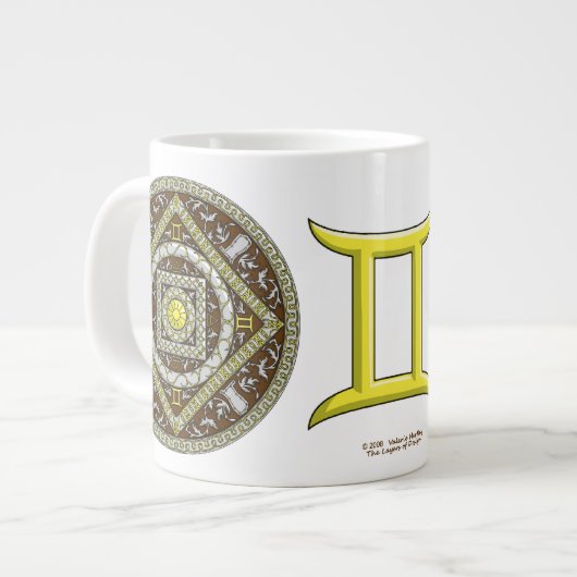 Gemini Mandala Spécialité Mug (Devant gauche)