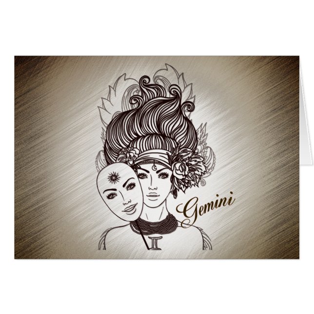 Gemini Masqué Lady Zodiac Rustique (Devant horizontal)