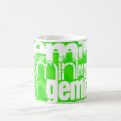 Gemini Neon Green Stripes Koffiemok (Center)