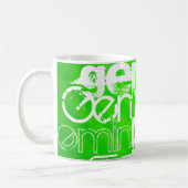 Gemini Neon Green Stripes Koffiemok (Links)