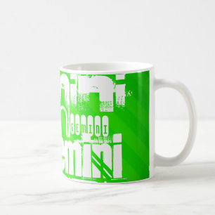 Gemini Neon Green Stripes Koffiemok