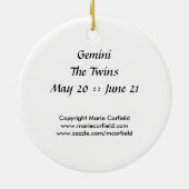 Gemini Ornament (Achterkant)