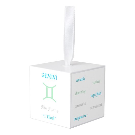 Gemini-Ornament Kubus Ornament (Voorkant hoekig)