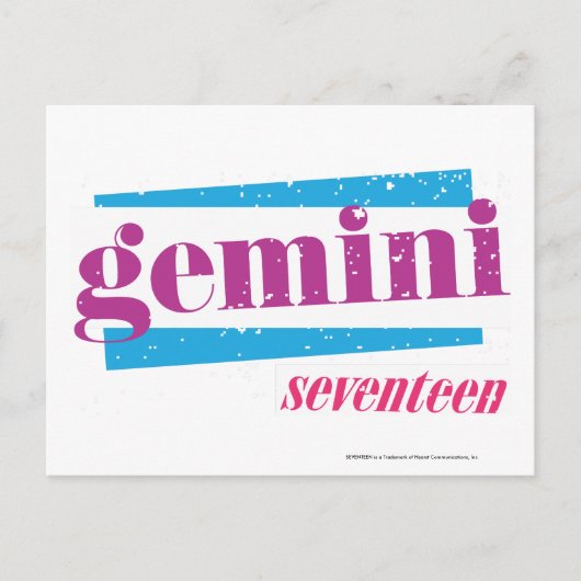 Gemini Paars Briefkaart (Voorkant)