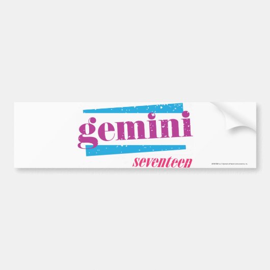 Gemini Paars Bumpersticker (Voorkant)
