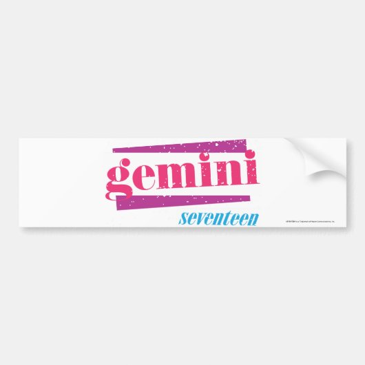 Gemini Pink Bumpersticker (Voorkant)