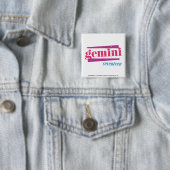 Gemini Pink Vierkante Button 5,1 Cm (In situ)