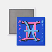 Gemini & Pisces PkBl Magneet (Voorkant / Achterkant)