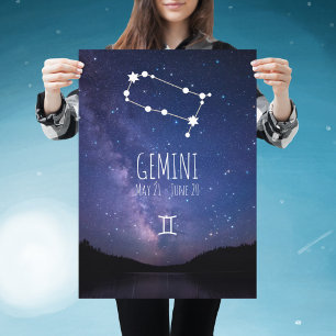 Gemini   Poster personnalisé Zodiac Constellation