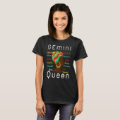 Gemini Queen Afro Horoscope May 21  June 21 T-shirt (Voorkant volledig)