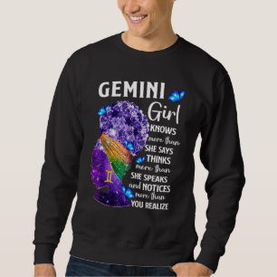 Gemini Queen Sweet als Snoep Birthday voor Black W Trui