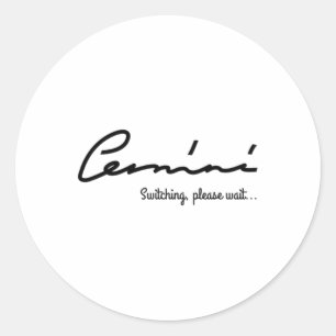 Gemini Quirky Tee. Autocollant