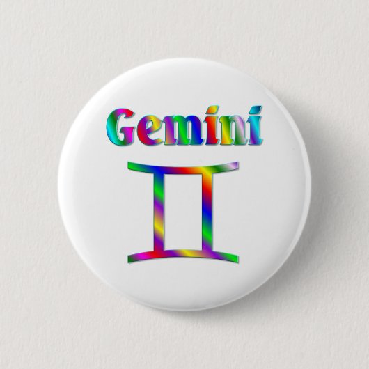 Gemini Rainbow Ronde Button 5,7 Cm (Voorkant)