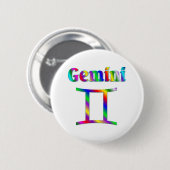 Gemini Rainbow Ronde Button 5,7 Cm (Voorkant /achterkant)