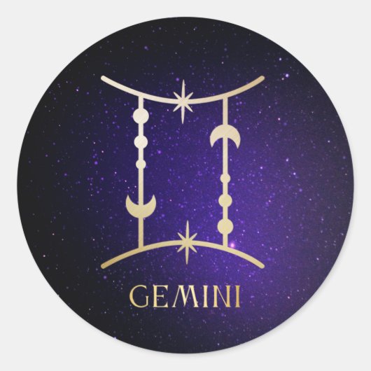 Gemini Ronde Sticker (Voorkant)