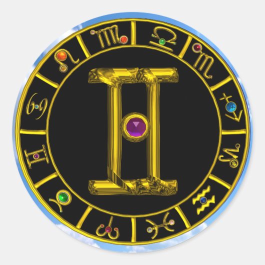 GEMINI RONDE STICKER (Voorkant)