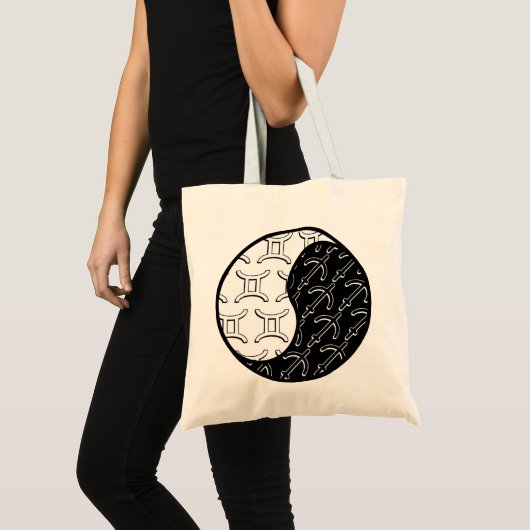 Gemini Sagittarius yin yang zodiaa koppel Tote Bag (Voorkant (product))
