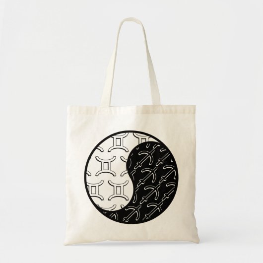 Gemini Sagittarius yin yang zodiaa koppel Tote Bag (Voorkant)
