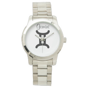 Gemini Sign of the Zodiac. Dames kijken. Horloge
