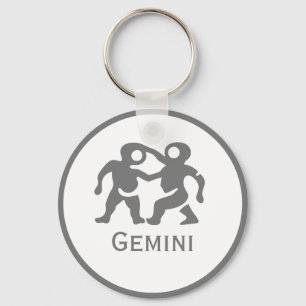 Gemini Sign of the Zodiac Design Sleutelhanger