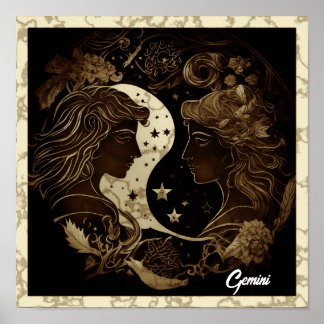 Gemini Sign Wall Art Poster