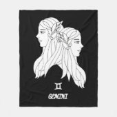 Gemini Silhouette Fleece Deken (Voorkant)
