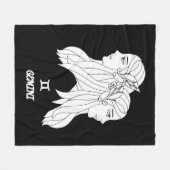 Gemini Silhouette Fleece Deken (Voorkant (Horizontaal))