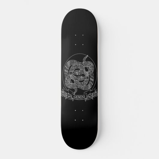 Gemini Snake Serpent Custom Element Skateboard (Voorkant)