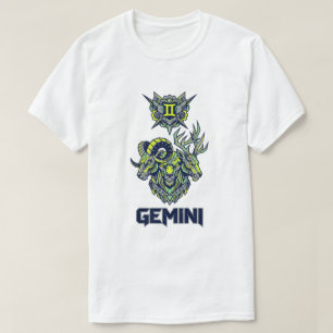 Gemini Sterrenbeeld Cyber Mechanische Mecha Beest T-shirt