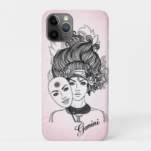 Gemini Sterrenbeeld Symbool en Teken Roze iPhone 11 Pro Hoesje