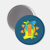 Gemini Sun Magnet Magneet (Voorkant / Achterkant)