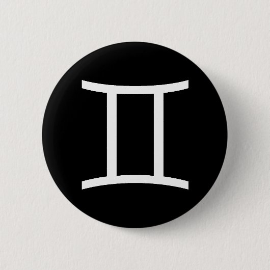 Gemini Symbol Ronde Button 5,7 Cm (Voorkant)