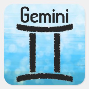 Gemini Symbol Zodiac Horoscope Sign Vierkante Sticker