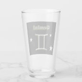 Gemini-symbool glas (Achterkant)