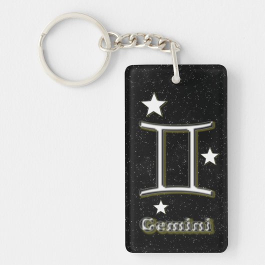 Gemini-symbool Sleutelhanger (Voorkant)