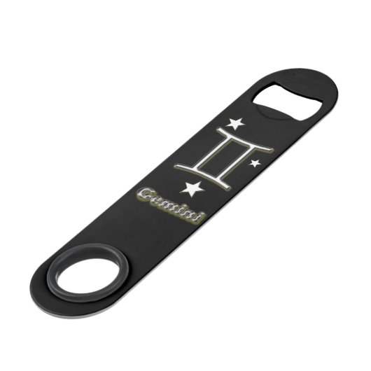 Gemini-symbool Speed Flessenopener (Voorkant Gekanteld)