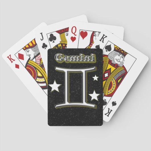Gemini-symbool Speelkaarten (Achterkant)