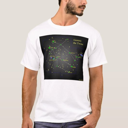 Gemini the Twins Constellation T-shirt (Voorkant)