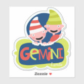Gemini the Twins Zodiac Contour Sticker (Vel)