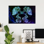 gemini the twins zodiac poster (Thuiskantoor)