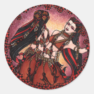 Gemini Tribal Belly Dance Ronde Sticker