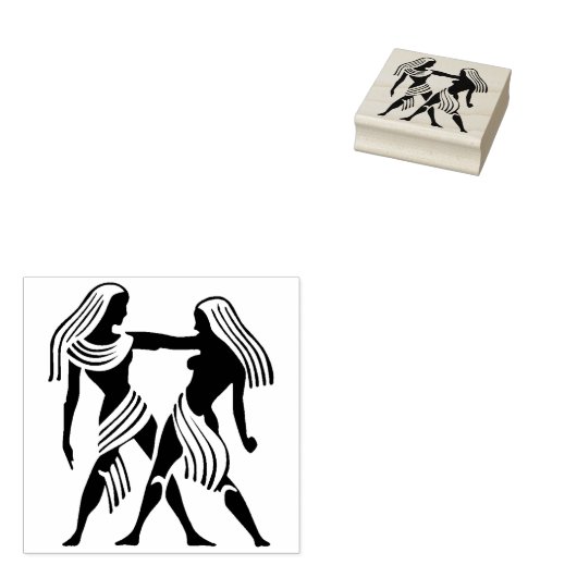 Gemini Tweelingen Zodiac Art Stempel (Gestempeld)