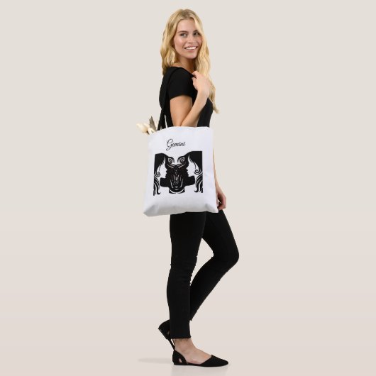 Gemini Twins Black and White Canvas tas (Op model)