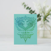 Gemini Twins Emblem Briefkaart (Staand voorkant)