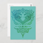Gemini Twins Emblem Briefkaart (Voorkant / Achterkant)