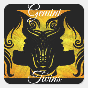 Gemini Twins Zodiac Horoscope Sign Stickers