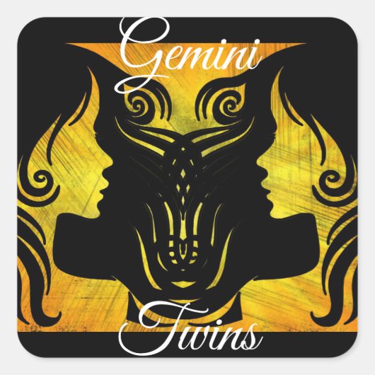 Gemini Twins Zodiac Horoscope Sign Stickers (Voorkant)