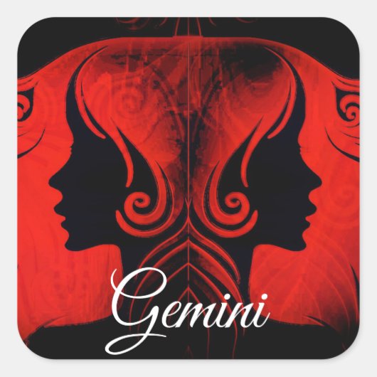 Gemini Twins Zodiac Horoscope Sign Stickers (Voorkant)